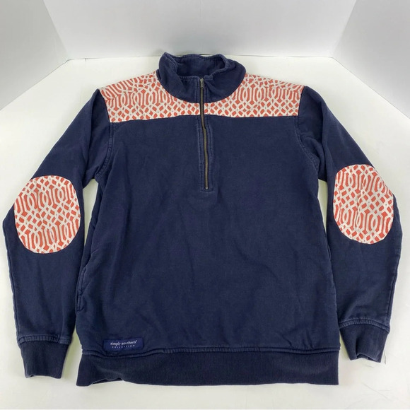 Simply Southern Shep Embroidered Long Sleeve Quarter Zip Pullover Sweatshirt - Picture 1 of 14